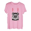LKW Fahrer Valentinstag LKW mit Herz Auspuffrohr T-Shirt