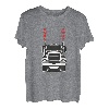 LKW Fahrer Valentinstag LKW mit Herz Auspuffrohr T-Shirt
