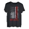 Amerikanische Flagge, Dieselbetriebener Mechaniker, Vintage-LKW-Fahrer T-Shirt