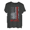 Amerikanische Flagge, Dieselbetriebener Mechaniker, Vintage-LKW-Fahrer T-Shirt