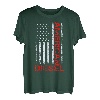Amerikanische Flagge, Dieselbetriebener Mechaniker, Vintage-LKW-Fahrer T-Shirt