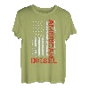 Amerikanische Flagge, Dieselbetriebener Mechaniker, Vintage-LKW-Fahrer T-Shirt