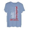 Amerikanische Flagge, Dieselbetriebener Mechaniker, Vintage-LKW-Fahrer T-Shirt