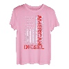Amerikanische Flagge, Dieselbetriebener Mechaniker, Vintage-LKW-Fahrer T-Shirt