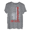 Amerikanische Flagge, Dieselbetriebener Mechaniker, Vintage-LKW-Fahrer T-Shirt