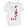 Amerikanische Flagge, Dieselbetriebener Mechaniker, Vintage-LKW-Fahrer T-Shirt