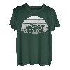 Retro Vintage Sonnenuntergang Bagger Kipper Bau LKW T-Shirt