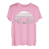 Retro Vintage Sonnenuntergang Bagger Kipper Bau LKW T-Shirt