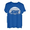 Retro Vintage Sonnenuntergang Bagger Kipper Bau LKW T-Shirt