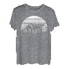Retro Vintage Sonnenuntergang Bagger Kipper Bau LKW T-Shirt