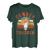 Cowboy-fernlastfahrer-weinlese-retro-lkw-fahrer T-Shirt