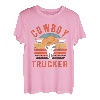 Cowboy-fernlastfahrer-weinlese-retro-lkw-fahrer T-Shirt