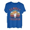 Cowboy-fernlastfahrer-weinlese-retro-lkw-fahrer T-Shirt