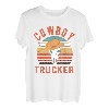 Cowboy-fernlastfahrer-weinlese-retro-lkw-fahrer T-Shirt