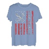 Amerikanische Flagge Kolben Muskelauto für patriotische Mechaniker T-Shirt
