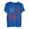 Amerikanische Flagge Kolben Muskelauto für patriotische Mechaniker T-Shirt