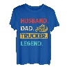 Ehemann, Vater, Trucker-Legende, Vintage-Retro-Lkw-Fahrer T-Shirt