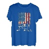 Truck Driver Big Wheelers Vintage US Flagge Patriotische Amerikaner T-Shirt