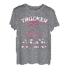 Yes He's Working Trucker Wife Truck Driver Lustige Freundin T-Shirt