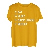 Eat Sleep Drop Loads Repeat Transporter Fernfahrer T-Shirt