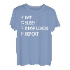 Eat Sleep Drop Loads Repeat Transporter Fernfahrer T-Shirt