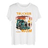 Behind Every Trucker Is A Mom Vintage Muttertag T-Shirt