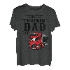 Herren Trucking Dad Ever Shirt Lustiges Vatertag Trucker T-Shirt