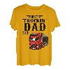 Herren Trucking Dad Ever Shirt Lustiges Vatertag Trucker T-Shirt