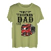 Herren Trucking Dad Ever Shirt Lustiges Vatertag Trucker T-Shirt
