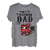 Herren Trucking Dad Ever Shirt Lustiges Vatertag Trucker T-Shirt