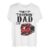 Herren Trucking Dad Ever Shirt Lustiges Vatertag Trucker T-Shirt