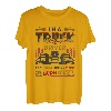 LKW-Fahrer essen Fleisch trinken Bier und verbrennen Diesel Halbwagen T-Shirt
