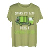 Hapfox Sorry I'm Late I Saw A Garbage Truck Herren T-Shirt