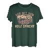 Herren Der mit dem Holz spricht - Lustig Spruch Tischler Schreiner T-Shirt