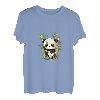 Niedlicher glücklicher Kawaii-Pandabär, der Peekaboo spielt T-Shirt