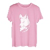 Wolf und Mond Silhouette Wölfe Spruch T-Shirt