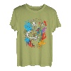 Holzfäller Splash Art Motorsäge Retro Kettensäge Baum Holz T-Shirt