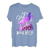 Just a Girl Who Loves Wolves Süßes Aquarell-Wolf-Geschenk T-Shirt