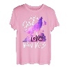 Just a Girl Who Loves Wolves Süßes Aquarell-Wolf-Geschenk T-Shirt