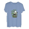 Niedlicher Happy Kawaii Pandabär umarmt Bambusbäume T-Shirt
