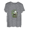 Niedlicher Happy Kawaii Pandabär umarmt Bambusbäume T-Shirt