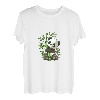 Niedlicher Happy Kawaii Pandabär umarmt Bambusbäume T-Shirt