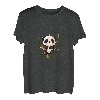 Niedlicher Kawaii-Panda, der auf Bambus-Trieben T-Shirt