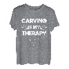 Carving Is My Therapy Holzschnitzer Holzkunst Holzarbeiter T-Shirt