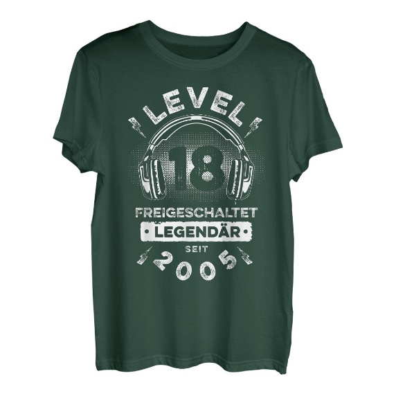 Level 18 Jahre Geburtstagsshirt Junge Gamer 2005 Geburtstag T-Shirt