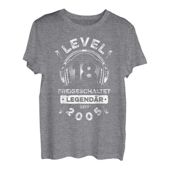 Level 18 Jahre Geburtstagsshirt Junge Gamer 2005 Geburtstag T-Shirt