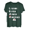 Herren Schreiner Tischler Spruch Schere Stein Papier Kreissäge T-Shirt