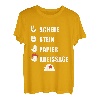 Herren Schreiner Tischler Spruch Schere Stein Papier Kreissäge T-Shirt