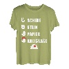Herren Schreiner Tischler Spruch Schere Stein Papier Kreissäge T-Shirt