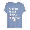 Herren Schreiner Tischler Spruch Schere Stein Papier Kreissäge T-Shirt